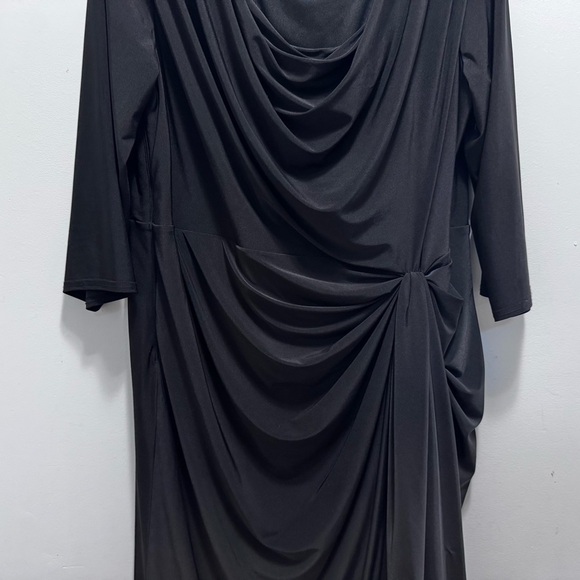 Tadashi Shoji Scoop Neck Long Sleeve Midi Dress Size 2x - Picture 4 of 9